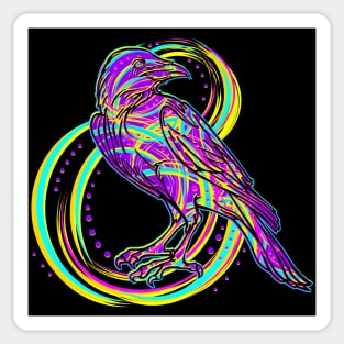 Raven Swirl Design Sticker